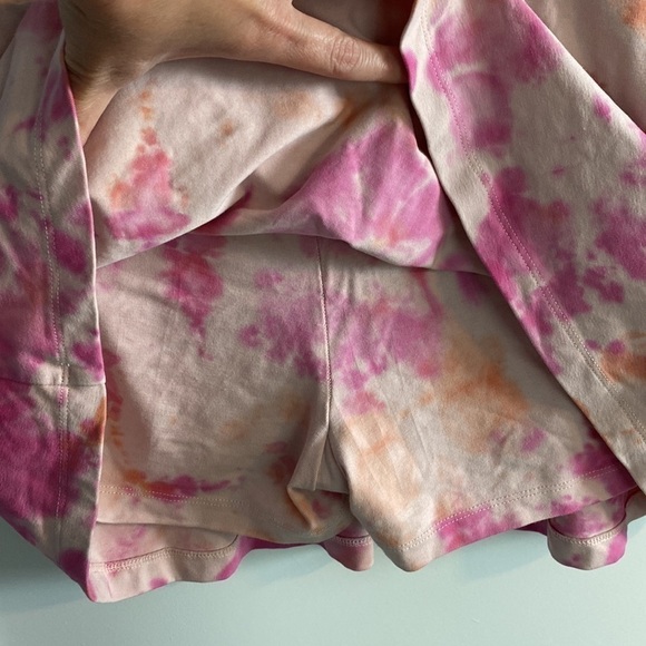 Pink Victoria's Secret Shorts Tie Dye High Waist V Crossover Skort - Picture 8 of 15